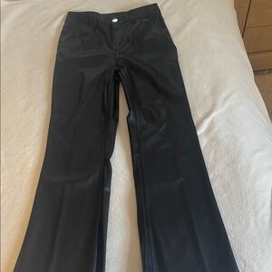 INC International Concepts Black Faux Leather Pants